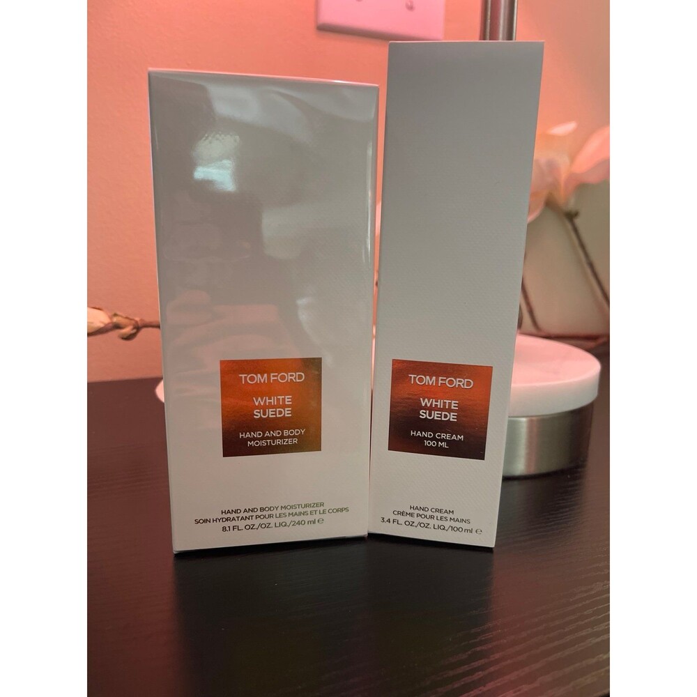 Tom Ford White Suede 2-Piece Set: Hand and Body Moisturizer & Hand Cream